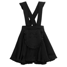 LISTEN FLAVOR Maid-Style Skirt w/ Suspenders